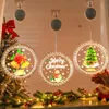 Christmas Decorations 3D Christmas Lamp Window Hanging Sucker Lamp LED Window Light Shop Ornaments Room Colored Christmas Decorative Lamp 2024 231109