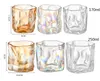 グラスコーヒーカップ折り紙カップツイストフラワーウイスキーガラス透明ビールガラスガラスウォーターカップインスタイルクリエイティブドリンクウェア