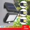 Buiten wandlampen Zonne -Power Led Wall Light, Motion Sensor Light Securtiy Night Light Split Solar Panel Licht voor Patio Yard Deck Garage Garage Camping Flood Light