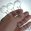 Tubo de queimador de óleo de vidro pirex, tubos de qualidade de cor clara, tubos transparentes, pontas de unhas, 102mm, 12 ll