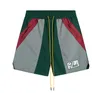 patchwork mens rhude shorts summer Quick drying beach shorts embroidery designer shorts men