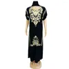 Ethnic Clothing 2023 African Evening Dresses For Muslim Embroidery Women Hijab Robe Femme Abayas Kaftan Boubou Party Gown Africa Caftan