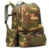 Sacs d'école 50L Sac à dos tactique étanche Sport de plein air Randonnée Camping Voyage Sac à dos 3D Sac à dos militaire 4 en 1 Molle pour hommes