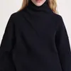 Pulls pour femmes Automne / Hiver Femmes Épais Laine Lourde Pull Côtelé Col Roulé À Manches Longues