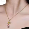 Ontwerper Viviene Westwoods keizerin-weduwe Saturnus waterdruppel kleurrijke diamanten zirkoon hanger ketting zeemeermin tranen gigantische sprankelende 18k gouden slot bot ketting Sp