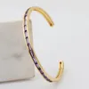 Роскошный штабелируемый массивный браслет для женщин, свадебный браслет с кубическим цирконом и позолотой, подарки 231113
