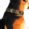 Dog Collars 5 Sizes Collar Army Green Canvas Adjustable Tactical Pets For Small Medium Large Dogs