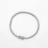 Chain OEVAS 100% 925 Sterling Silver 2mm Tennis Bracelet For Women Diamond Gemstone Bracelet Sparkling Wedding Fine Jewelry 230412