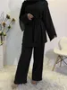 Этническая одежда Eid Mubarak Kaftan Dubai Abaya Turkey Мусульманская модная мода Hijab Sets Ислам Abayas для женщин мусульманских ансамблей de mode 230412