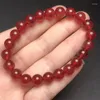 Pulseras de eslabones de 10mm, pulsera de cuarzo de fresa Natural, dijes hechos a mano, brazalete de energía de la fortuna, joyería Mineral para mujer, regalo, 1 Uds.