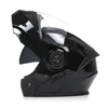 Motorfiets helmen vol gezicht dot dual lens racing helm capacete casco persoonlijkheid modualr flip up motorcross