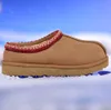 Stivali Pantofole Tasman Pantofole Tazz seme di senape Ciabatte in pelliccia di castagno Pelle di pecora Classica Ultra Mini Stivali con plateau Inverno Donna Uomo Scarpe slip-on Tomaia in pelle scamosciata Lana