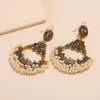 Dangle Earrings Seanlov Exquisite Bohemian Pearl Colorful Crystal Pendantファッション美しい女性の宝石ギフト