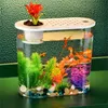 Akwaria FishTank Hydroponics Desktop Plant Terrarium Desktop Clear Table Fish Bowl Desktop Aquarium Aquaponic Slaps zbiorniki 231113