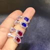 Stud Küpe Kjjeaxcmy Fine Tweelry Doğal Yakut Sapphire 925 STERLING Gümüş Kadınlar Kulak Saplama Destek Testi