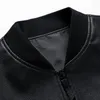 Men's Jackets Men Jacket Outwear Patchwork For Spring Autumn PU Polyester Black Moto Bike Fashion Casual Zipper Breasted 001YHB1805