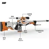 Diecast Model 2000pcs MOC Building Blocks CSGO Series Awpawm Sniper Rifle Can Shoot Gun Weapon Set Toys for Boys Kids Christmas Gift 231110