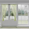 Занавесу вуал панель панель шторы карманные шторы для гостиной спальни 100x270 см зеленые