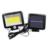 Lâmpadas de parede ao ar livre luz de parede LED de energia solar, sensor de movimento leve securtiy noturno luz dividida pelo painel solar luz para pátio pátio deck garagem jardim acampando luz de inundação