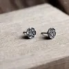 Boucles d'oreilles gothiques en argent Sterling 925, Punk, bijoux d'oreille pour femmes et hommes, accessoires fins