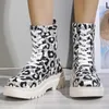 Boots Autumn Fashion Boots Women Lace Up Non Slip Ankle Ladies Wedges Platform Female Chunky Booties Woman Plus Size 231113