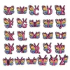 Ciondoli coccodrillo con alfabeto farfalla per la decorazione di scarpe Ciondoli coccodrillo con lettere arcobaleno