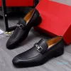 Mens Designer Dress Shoes Gentlemen Fashion äkta Leather Business Oxfords Man Walking Casual Comfort Loafers Storlek 38-44