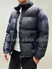 Mode hiver veste hommes femmes pardessus fermeture éclair col debout brodé coton manteau taille M-2XL