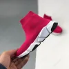 Toddler Ayakkabı Paris Speed ​​Triple-S Ayakkabı Vintage Erkek Kız Genç Çocuk Çocuk Günlük Sabahları Siyah Beyaz Kırmızı Çorap Botları Platform Streç örgü eğitmenleri