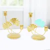 Candle Holders Metal Vintage Ginkgo Leaf Holder Festival Rok urodzin impreza urodzinowa