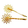 Hair Clips 100piece Pins With 26mm Flower Pad Hairpins Jewelry Findings Accessories Wholesale HPF47