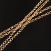 Chaînes 20 pièces 2mm femmes collier bijoux couleur or ronde perle boule faisant la chaîne avec fermoir mousqueton