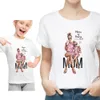 Family Matching Outfits Funny Summer Family Matching Clothes Kawaii White Tshirt Matching Mother Daughter Clothes Family Look T-shirt 230412