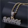 Łańcuchy Rock Hip Hop Savage Naszyjnik Złoty kolor Micro Pave Cubic Zirkonia CZ Biżuter