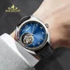 Armbanduhren Tourbillon Uhr Männer aushöhlen mechanischer Saphirspiegel High-End-Business Tough Guy Writwatch Geschenk Mode Luxus männliche Uhr