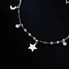 Cavigliere TrustDavis Cavigliere in argento sterling autentico 925 Moda Stella Luna Rotonda CZ Cavigliere per le donne Gioielli regalo di compleanno per signora DG0124 Q231113