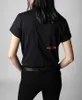23ss Zadig Voltaire Imprimer Femmes Designer Tshirt Encre Blanche Lettre D'amour T-shirts Noir T-shirt À Manches Courtes Couverture En Coton