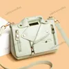 Crossbody Bag Luxury Design High-quality Leather Motorcycle Bags Women Clothing Shoulder Rivet Zipper Jacket Bag Messenger Bag Women Handbag