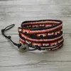 Braccialetti da tennis Braccialetto di perline di semi multicolori Piccolo involucro di pelle 5 gioielli Bohemian Yoga