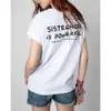 23 verão camiseta feminina popular zadig voltaire irmãs camisas mão em mão carta impressão feminina algodão manga curta camiseta