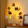 Nachtlichten LED Tree Light With Clips Home Room Decor Asthetische slaapkamer Vakantie Kerstmis Schilderplanten Geschenk voorliptafels Lamp