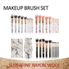 Makeup Brushes 10Pcs Marble Pattern Tool Set Cosmetic Powder Eye Shadow Foundation Blush Blending Beauty Make Up Brush Maquiagem