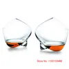Tumblers Shaking Cope Gyro Spinning Whiskey Glass Cone Base Declining Rocking Wine Cup Liquor Cognac Martell Crystal Whisky Tumbler 230413