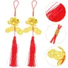 Décorations de jardin 10pcs Dragon Tassel Pendentifs Voiture Ornements suspendus Spring Festival Fournitures Ornement