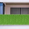 장식용 꽃 인공 잎 스크리닝 녹색 헤지스 패널 격자 잎 정원 프라이버시 스크린이있는 rattan 롤