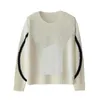 Designe Womens 스웨터 편지 인쇄 라운드 넥 긴 소매 느슨한 고품질 탑 캐주얼 패션 솔리드 컬러 니트 스웨터 여성 탑 코트 SIZE S-L