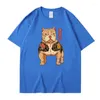 Men's T Shirts Men T-shirt Cartoon Tattoo Dog Creative Pattern Print Tshirt Male Brand Teeshirt Summer Cotton Shirt