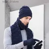 Hats Scarves Sets 2020 bonnets chapeau écharpe Gs ensemble 3 pièces hiver tricoté épais chaud C femmes hommes solide rétro bonnet chapeau doux écran tactile GsL231113