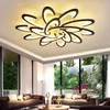 Plafondlampen 2023 Zwart witte slaapkamerlamp Modern Minimalistisch licht Luxe Noordse bloemblaadjesvormige studie Exquisite