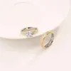 Wedding Moissanite Diamond High Quality Rings Jewelry Women 18K Gold Stainless Steel Brands Couple Ring Set